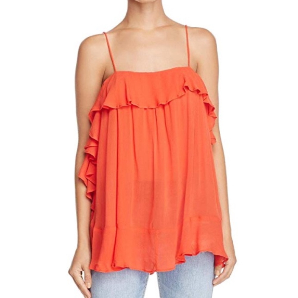 2/$30 FREE PEOPLE RUFFLED TOP